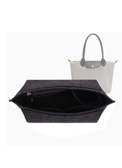 Buy Multi Pocket Felt Handbag Organizer, Folding Tote Bag organizer insert, Felt Organizer Insert Handbags Base Shaper, for Insert Wallet Organizer, Medium,Gray-black in Saudi Arabia