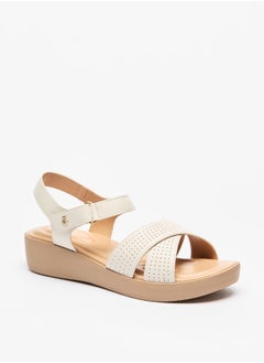 اشتري Women's Cross Strap Sandals with Hook and Loop Closure في الامارات