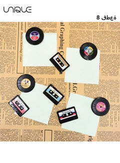 Buy 8Pcs Vinyl Record Fridge Magnet Music Refrigerator Magnets,Strong Magnetic Sticker Decor for Crafts,Kitchen,Office Whiteboard,Cabinet(Record) in UAE