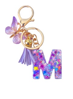 Buy Ring and Letter Keychain For Letter M,   Keychain Pendant for Purse Handbags Women Girls in UAE