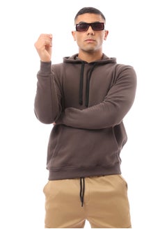 اشتري Solid Brown Slip On Comfy Hoodie في مصر