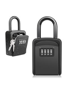 Buy Key Safe, Portable Lock Box for Keys Outdoor with Removable Shackle, Hangable Combination Key Lock Box for Home Office Garage School, Free of Installation in UAE