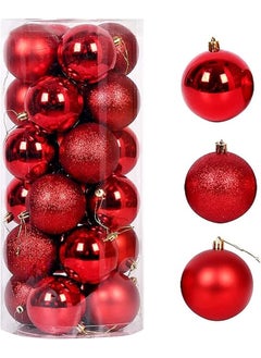 Buy 24Pcs Christmas Balls Ornaments Christmas Tree Shatterproof Painted Ball in Egypt