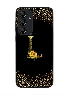 اشتري Rugged Black Edge Case for Samsung Galaxy A55 Case Cover- Custom Monogram Initial Letter Mandala Floral Pattern Alphabet - L(Black) في الامارات