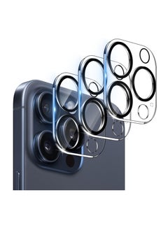 Buy [3 Pack] Camera Lens Protector Compatible with iPhone 15 Pro Max / 15 Pro Accessories Camera Screen Cover 9H Glass Unbreakable Protection Case Friendly (iPhone 15 Pro Max/15 Pro) in UAE