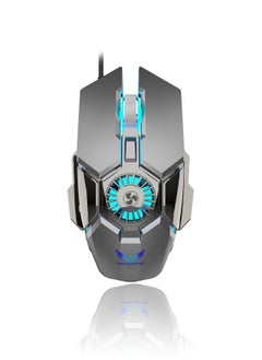 Buy Cooling Fan Gaming Mouse USB Wired RGB Illuminated 7 Buttons 6400DPI Ergonomic Design Computer Mouse Gamer Macro Programming for Laptop PUBG PC in Saudi Arabia