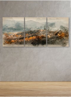 Buy Decorative Wall Art Painting with an Abstract Design, 3Pieces, Size 120x60cm in Saudi Arabia