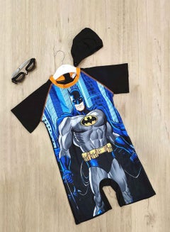 Buy 2 Pack  Fashion Kids Cartoon Print One Piece Swimsuit Short Sleeve Sunscreen Swimsuit Kids Water Sports Swimsuit Sunscreen Swimsuit with Goggles in UAE