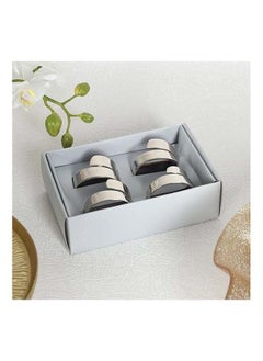 Buy Set Of 4 Emerson Napkin Ring Silver in UAE