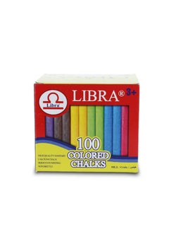 Buy Chalks High Quality Dustless coloured Chalks Smooth Writting Calcium Chalks Non Brittle 100 Pieces Box in UAE