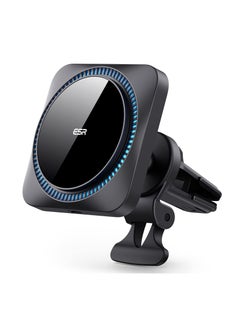 Buy ESR HaloLock Wireless Car Charger with Cryo Boost Compatible with Mag Safe Car Charger Compatible with iPhone Series Phones and Magnetic Cases Fast Charging Phone Cooling & Frosted Onyx in UAE