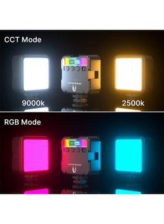 اشتري RGB Pocket LED Video Light Photography Fill Light 2500K-9000K Dimmable CRI95+ Built-in Battery with Cold Shoe Mounts في الامارات