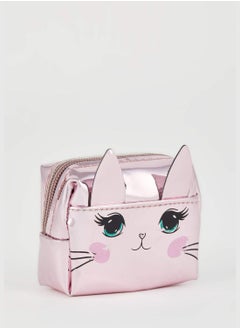 Buy Cat Print Zippered Small Bag in UAE