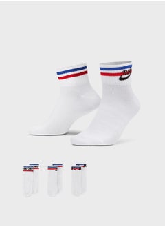 Buy 3 Pack Nsw Everyday Essential Ankle Socks in UAE