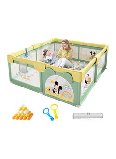 اشتري الطفل Playpen 200x180cm ساحة اللعب الكبيرة الإضافية مع Gate Sturdy Safety الطفل سياج في السعودية