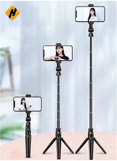 Buy K21 Foldable Wireless Selfie Stick Tripod Wireless Bluetooth Selfie Stick Handheld Gimbal Tripod With Remote Control For IOS And Androids in UAE