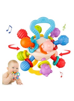 Buy Teething Toys for Babies 0-6 Months, Montessori Toys for Babies 6-12 Months Teether,Baby Teething Toys Newborn Chew Toys,Teething Ball Rattle Teethers Toys Grasping Activities Baby Toys Gift in Saudi Arabia