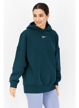 Buy Women Sportswear Fit Brand Logo Training Hoodies, Green in UAE