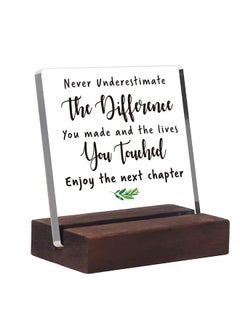 اشتري Coworker Gifts For Women Men Retirement Gifts New Joy Going Away Gift Leaving Gifts For Coworker Boss Leader Colleague Friends -Clear Desk Decorative Sign for Home Office في الامارات