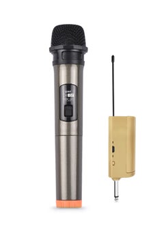 Buy Handheld Wireless Microphone VHF Dynamic Mic with Portable Mini Receiver 6.35mm Plug Compatible with Speaker Karaoke System Home Theater System Amplifier Sound Card Mixer for Karaoke Speech Meeting Stage Performance in Saudi Arabia