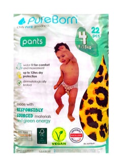 Buy Baby Dry Pull Up Diapers Nappy Pants Suitable for Babies  Size 4 Single Pack 22 Pieces Lemon Print Superior Upto 12 Hours Day & Night in UAE