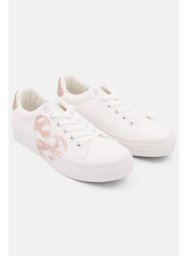 Buy Women Love Stokes Lace Up Casual Shoes, White in Saudi Arabia