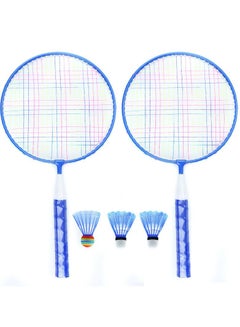 اشتري Badminton Racket for Children 1 Pair, Nylon Alloy Durable Badminton Racquet Set for Kids Indoor/Outdoor Sport Game（Including 3 Badminton and Bag） في الامارات