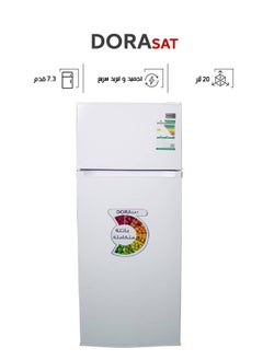 Buy Double Door Refrigerator - 7.3 Feet - 206 Liters - White - DS210DF in Saudi Arabia