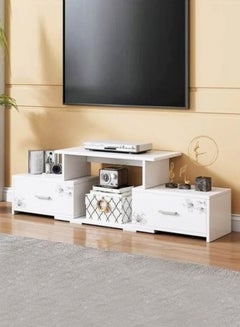 Buy Contemporary TV Rack Sleek Storage Solution for Your Entertainment Center Size 130x33x26cm in UAE