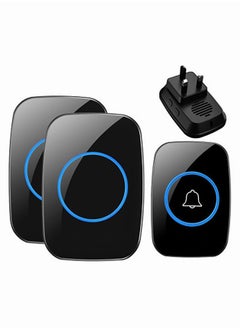 Buy Wireless Doorbell Plug in Waterproof Doorbell 2 Receivers and 1 Transmitter for Home Office Hotel Dormitory in Saudi Arabia