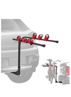 Buy Foldable Bicycle Carrier Trunk Mounted Hitch Rack Rail for cars 3 Slots in UAE