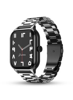 اشتري Elevate 1.99" Infinite Display Smartwatch, IP67 Water&Dust Resistance, Compatible with Android & iOS, BT Calling, Health Suite, Multi Sports Mode, Multi Watch Faces, AI Voice Assistance, Metal Black في الامارات