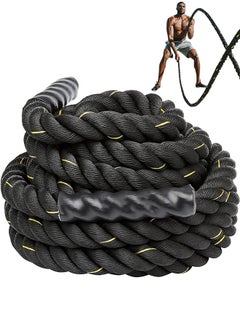 Buy Battle Rope, 12M Battling Rope with Protective Cover, Physical Training Rope for Home, Gym, Outdoor in Saudi Arabia