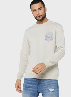 Buy Graphic Crew Fleece Sweatshirt in UAE