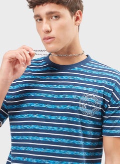 Buy Striped Crew Neck T-Shirt in Saudi Arabia