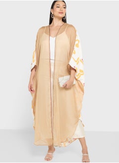 Buy Cape Sleeve Printed Jalabiya in UAE