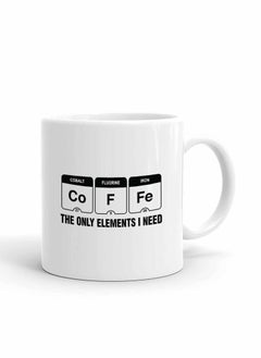 اشتري Funny Coffee Periodic Table Artwork Printed Ceramic Coffee Mug 325ml, Perfect Gifting by Spoil Your Wall في الامارات