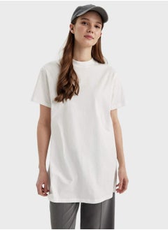 اشتري Regular Fit Crew Neck Short Sleeve Tunic في الامارات