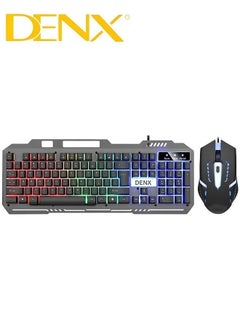 Buy RGB LED Gaming Keyboard with Mouse Set White with Gaming Mousepad in UAE