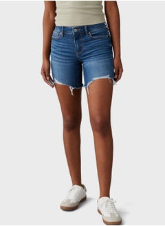 Buy Pocket Detail Ripped Shorts in UAE