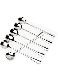 اشتري Long Handle Spoon 6 Pcs Coffee Stirrers 9 inch Ice Tea Spoon 18 10 Stainless Steel Iced Teaspoon for Mothers Milks Tea Mixing Cocktail Stirring Coffee Milkshake Cold Drink  Set of 6 في الامارات