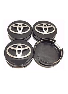 Buy Car Wheel Center Hub Caps for Toyota Parts Accessories Modified Cap Decorative Cover Kit Camry Sienna Venza Avalon Corolla Prius Black 62mm 4pcs in UAE