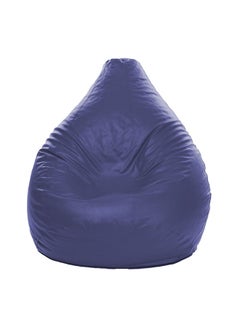 Buy 3XL Faux Leather Multi-Purpose Bean Bag With Polystyrene Filling Navy Blue in UAE