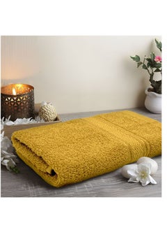 Buy Daffodil (Yellow) Premium Hand Towel (40x60 Cm-Set of 1) 100% Cotton, Highly Absorbent and Quick dry, Hotel and Spa Quality Bath linen with Stripe Diamond Dobby-500 Gsm in UAE