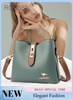 Buy Leather Women Shoulder Bag Women's Handbag Elegant Patent Leather Bag Waterproof Handbag Shoulder Bag Women Large Capacity Bag in UAE