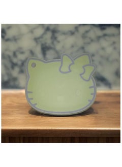 Buy Kitchen Cutting Board Cute Shape Plastic Cat Face with Non-Slip Silicone Edges for Meat, Vegetable, Fruit, Fish, Cheese, Butter, Bread Cutting Board, Kitchen Accessories (Green) in Egypt