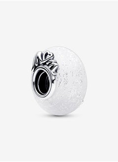 اشتري Pandora Moments Glittery White Murano Glass Mum and Love Charm for Women's Bangle 792655C00 في الامارات