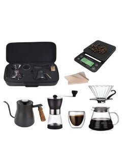 Buy V60 Coffee Set Drip Coffee Maker, 8-Piece Hand Brewing Coffee Maker Set,Pour Over Coffee Machine Accessories Kit All In 1 Portable Travel Bag in UAE