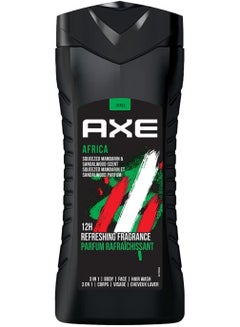 Buy Africa 3 In 1 Body Face & Hair Wash for Men Long-Lasting Fragrance 250 ml in Egypt