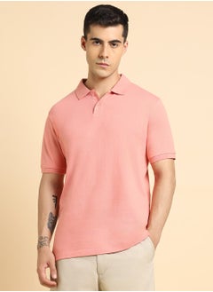 Buy Polo Collar Cotton Casual T-shirt in UAE